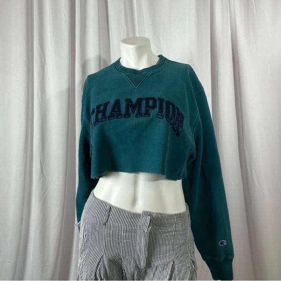 NWT CHAMPION Vintage Womens Crop Hoodie Medium - Picture 2 of 4